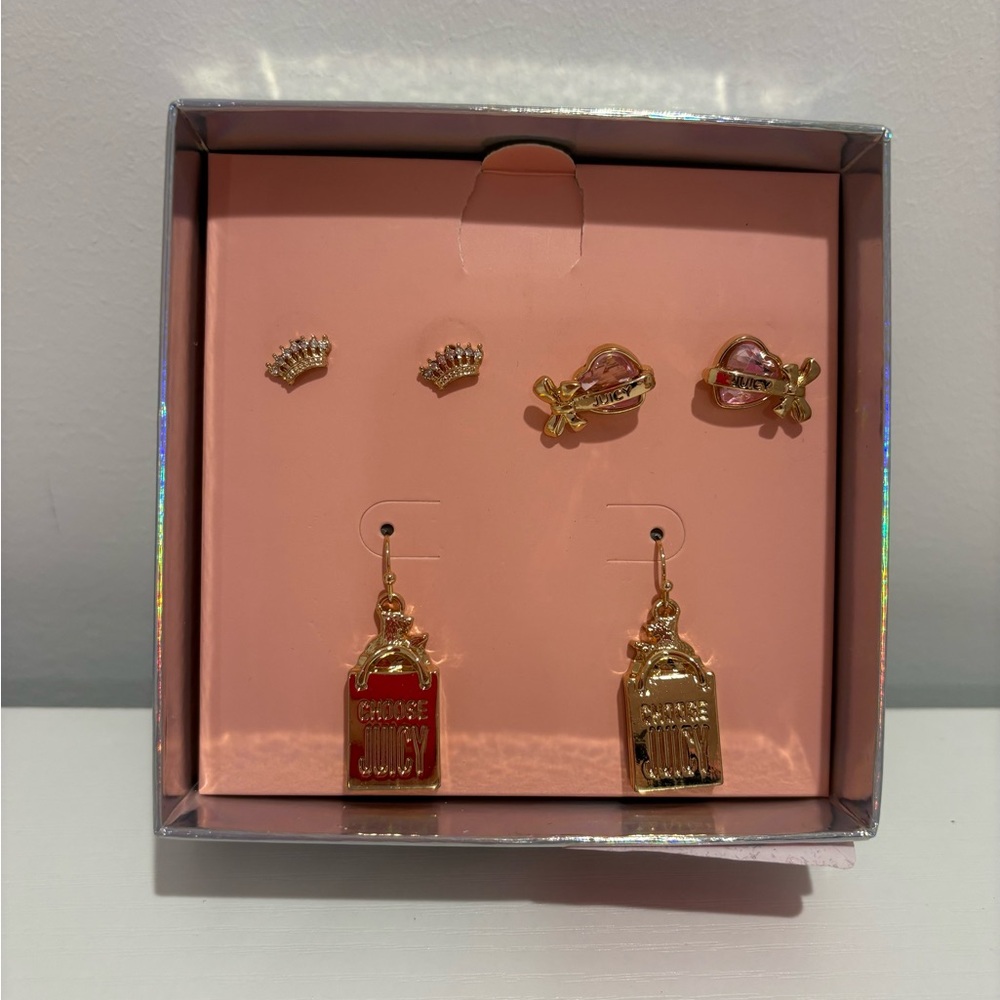 Juicy Couture Gold Earrings Set
